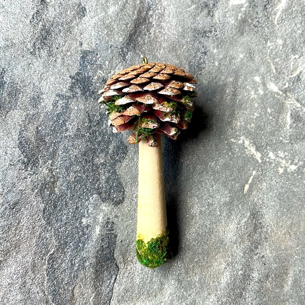 New🌟Mushroom Paulowina Wood Ornament